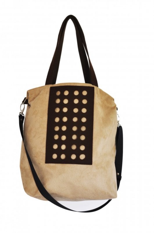 Torba hobo XXL - beż - brąz PRACOWNIA 166