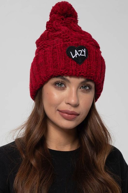 czapki damskie CZAPKA LOVE Red