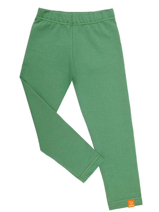 legginsy i getry dla dziewczynki Legginsy dla dziewczynki RAINBOW gładkie - pistacja