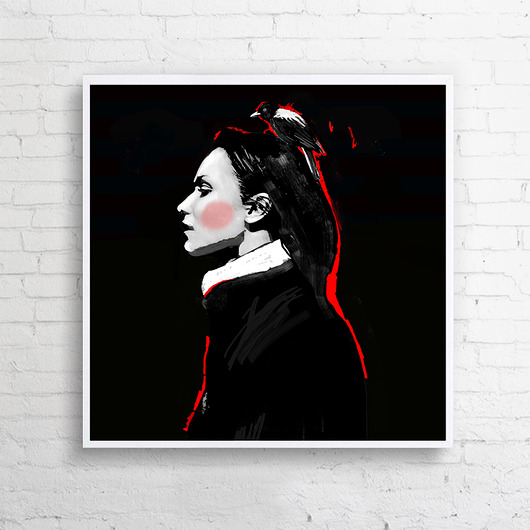 OBRAZ NA PŁÓTNIE "LINLADY 3" 100X100 CM Krzanoo