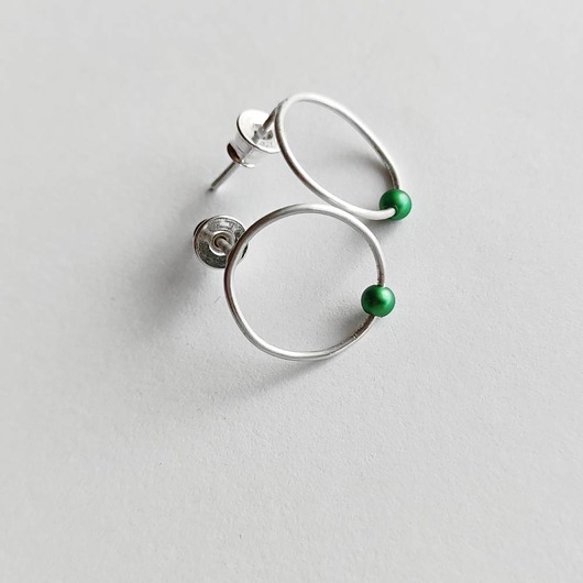 kolczyki z kamieniami Kolczyki OKRĄG