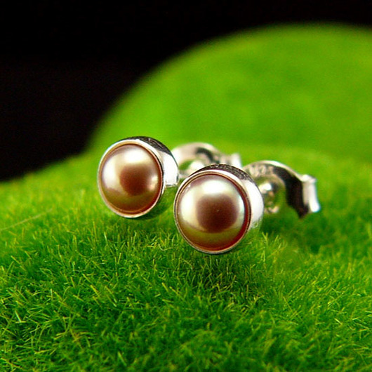 kolczyki z kamieniami Kolczyki Sztyfty Drobinki - Złota Perła Srebro