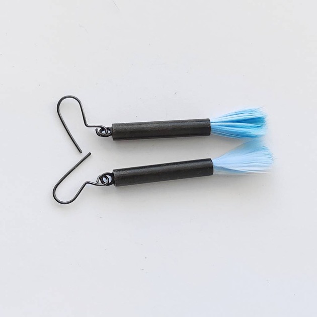 kolczyki z piórami PIÓRKO kolczyki