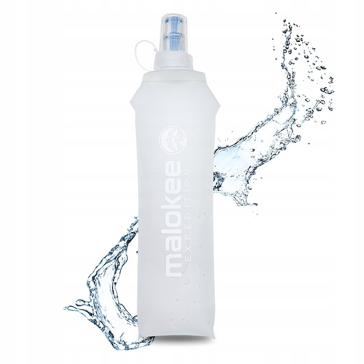 akcesoria różne Miękki bidon softflask 500 ml biały do biegania na wodę składany