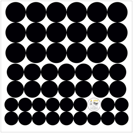 naklejki ścienne do pokoju dziecka Zestaw naklejek Mini Dots black tone 40x40 cm