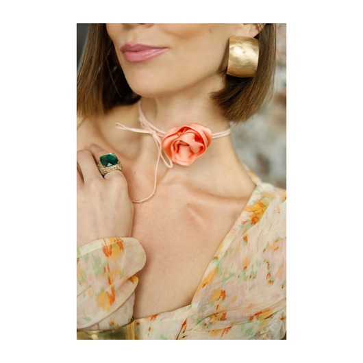 chokery Jedwabny choker