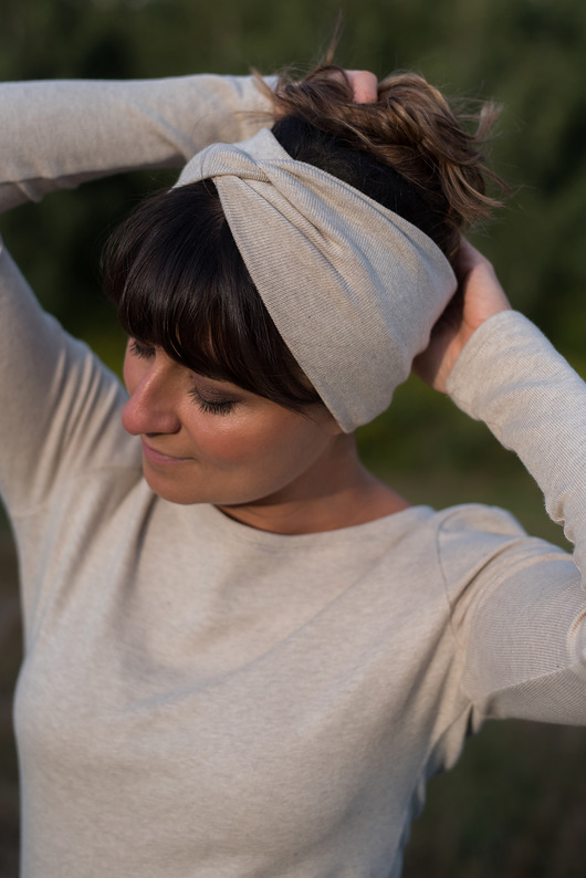 Opaska turban z bawełny organicznej GOTS Sistu