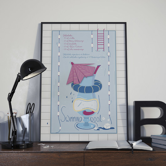 Swimming pool - plakat B2 Justyna Mioduszewska