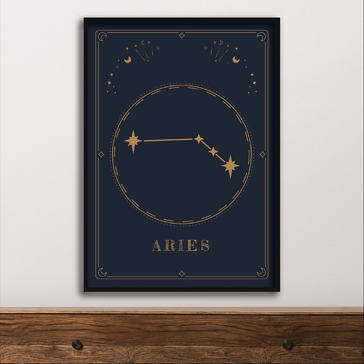 plakaty Plakat Baran/Aries Znaki Zodiaku Gwiazdozbiór