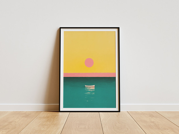 plakaty Plakat - Boat alone