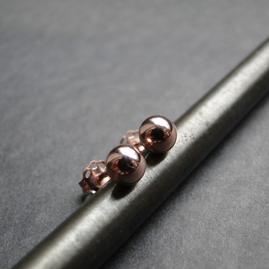 kolczyki pozłacane Sztyfty złocone kulki 5 mm