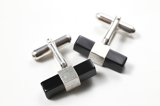spinki do mankietów ONYX Daria Siwiak Jewellery