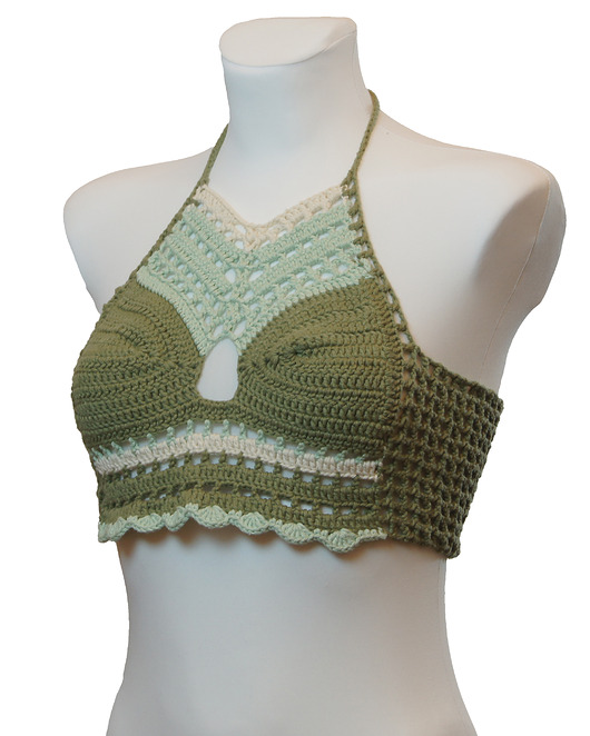 topy damskie Top / bralet na szydełku na lato ze 100 procent bawelny rozmiar S