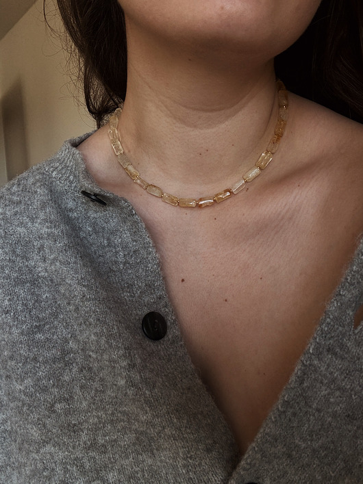 złote naszyjniki Naszyjnik Cytryn Unikat