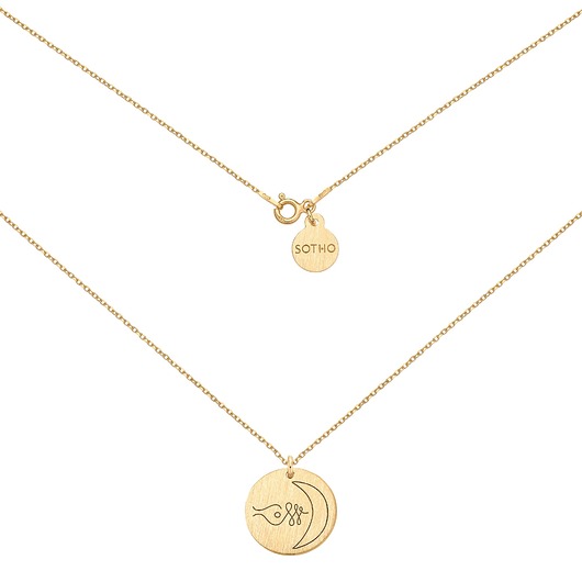 złote naszyjniki Złoty medalion z symbolem serca