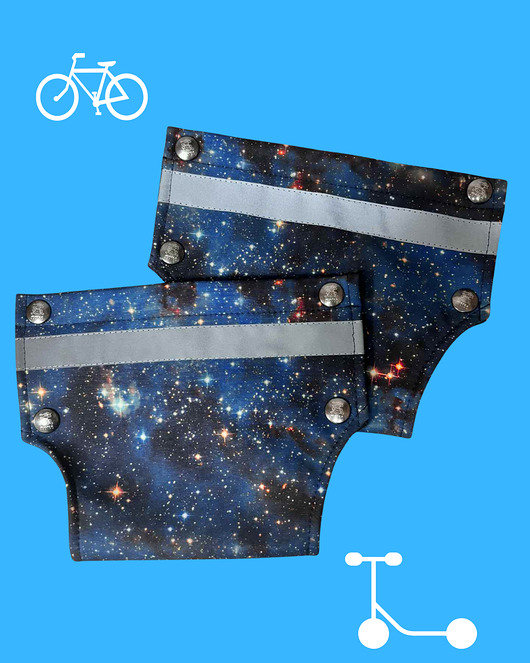 rękawiczki dziecięce Mufki dziecięce softshell na rower/hulajnogę Kosmos