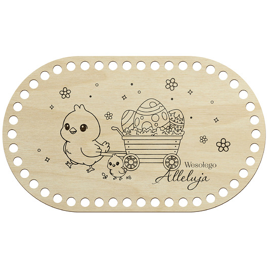 skrzynki, kufry i pudła Baza Drewniana Spód Dno Koszyka 27x16 cm Szydełkowania Makramy ze Sklejki