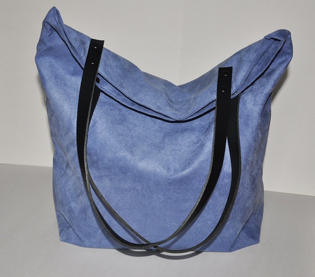 torby XXL Torba tote XXL - szaroniebieska