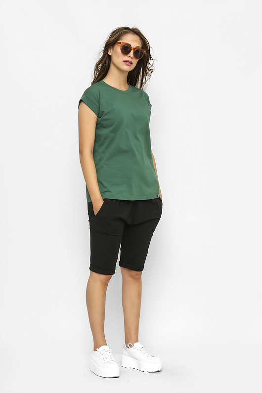 T-shirt Julianna butelkowa zieleń Freeshion