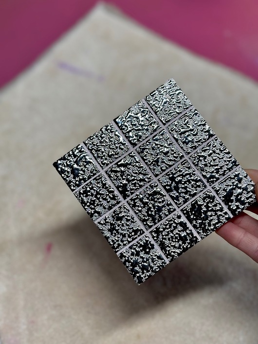 dodatki - różne Srebrna podkładka mozaika