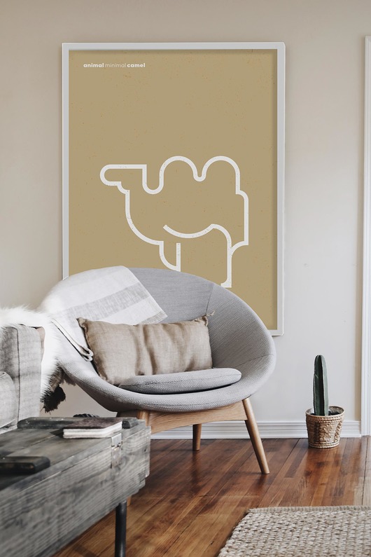 Wielbłąd,Camel plakat Anna Nowokuńska