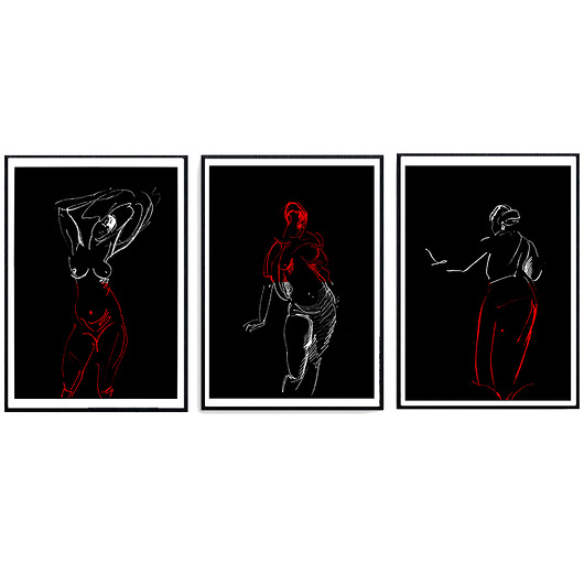 grafiki i ilustracje Zestaw 3 grafik Kobiety