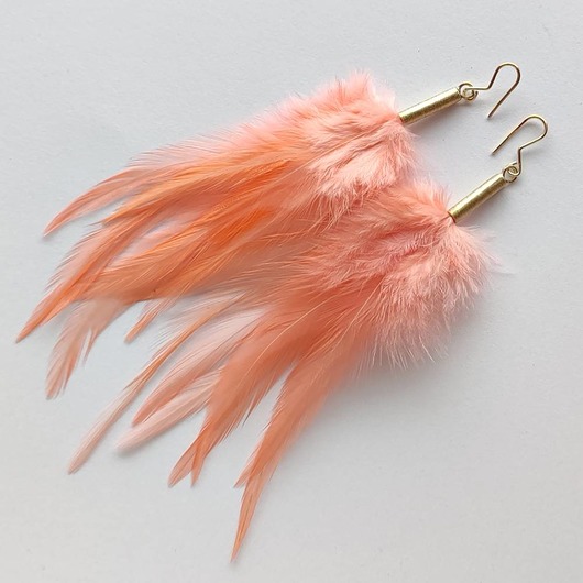 kolczyki z piórami PIÓRKO kolczyki