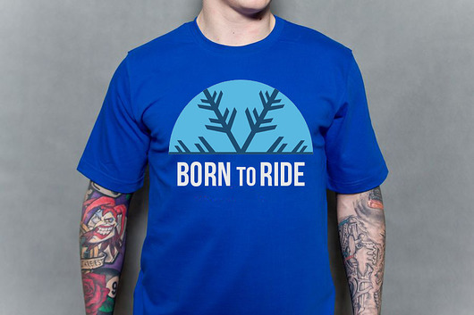 T-shirt Born To Ride Snowflake blue Borntoride
