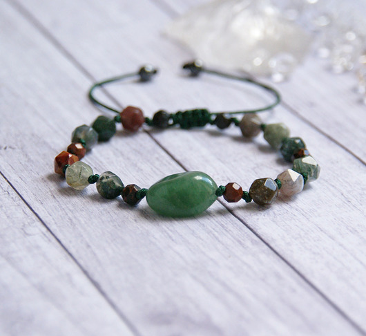 bransoletki z kamieni naturalnych Amulet - LAS - awenturyn, agat