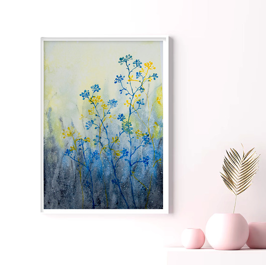 obrazy Oryginalna akwarela. Subtelna ląka 24x32