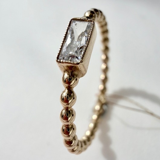 pierścionki złote Pierścionek z żółtego złota z cyrkonią 585