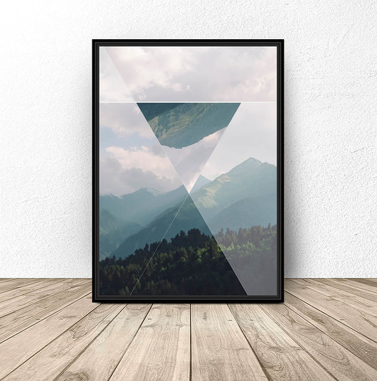 Plakat "Trójkąt w górach" scandiposter