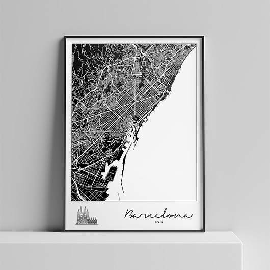 plakaty Plakat Miasto - Barcelona