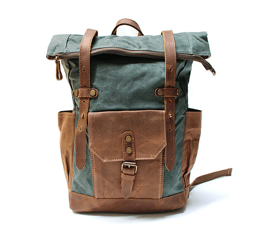 P5 VINTAGE MARK I™ Plecak unisex płótno skóra Pracownia Kanthara