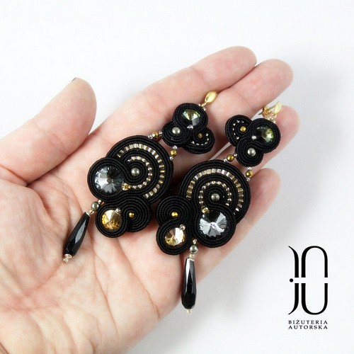 JK 223 - Kolczyki sutasz z Kryształami Swarovski Justyna Jurczyk