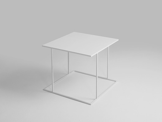 Industrialny stolik kawowy Walt 50x50 - biały CustomForm
