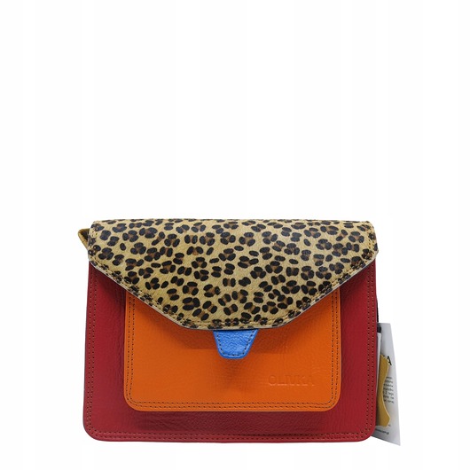 torby na ramię Torebka damska skóra naturalna obrotowa klapka 4w1 unikatowa eko OLIVKA