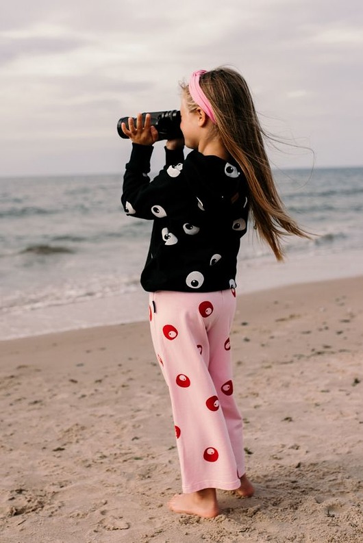 spodnie dla dziewczynki Kuloty dziecięce EYES pink