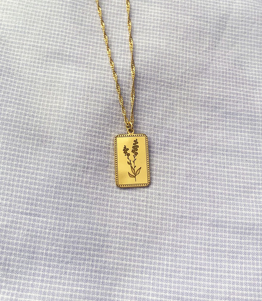 złote naszyjniki Niezapominajka- Naszynik- Kolekcja Flora