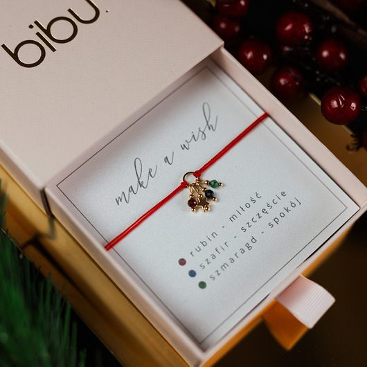 bransoletki na sznurku Bransoletka make a wish, prezent na święta