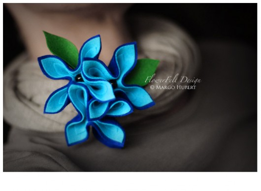 indygo with turquise FlowerFelt Design