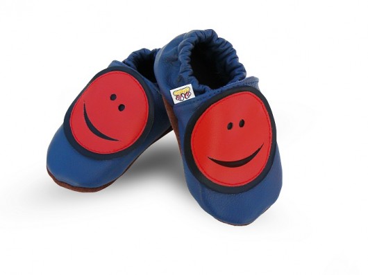 Paputki AFELO 100% skóra Smile Granatowy afelo