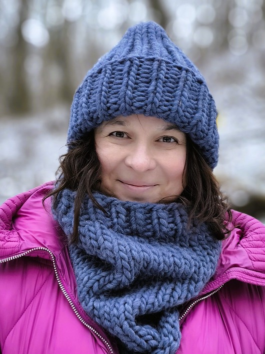 czapki damskie Wełniana czapka zimowa WOOLY jeans