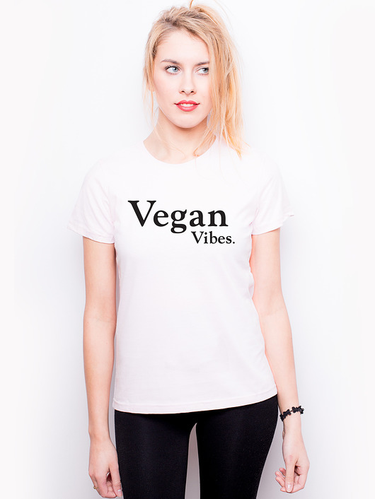 T-shirt damski biały  - VEGAN AllbagAllprints