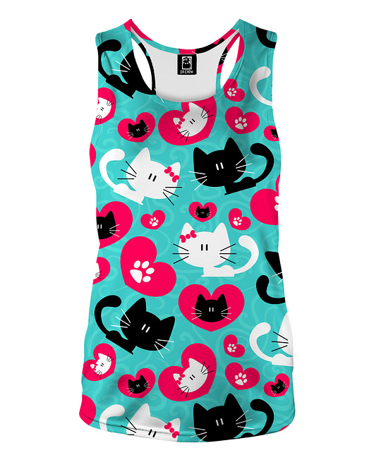 topy damskie DR.CROW Bokserka Damska Heart Kitty