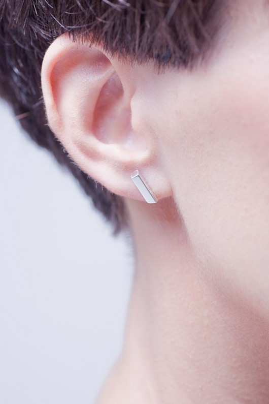 kolczyki z kolekcji EDGY/ SILVER/mikron Daria Siwiak Jewellery