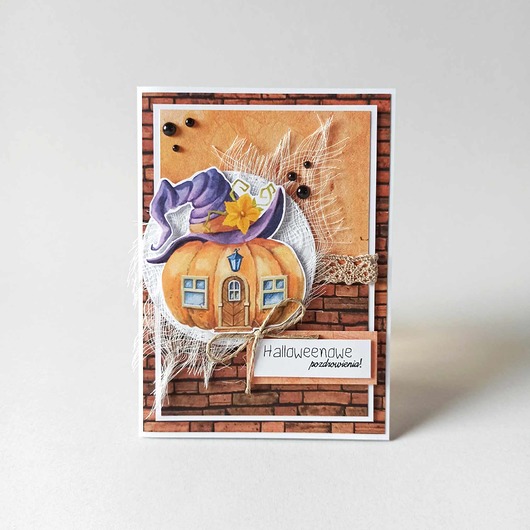 kartki scrapbooking Kartka Okolicznościowa: Halloweenowe Pozdrowienia