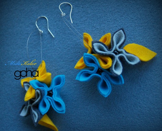 Multikolor kolczyki zamówienie dla kl.104544 FlowerFelt Design