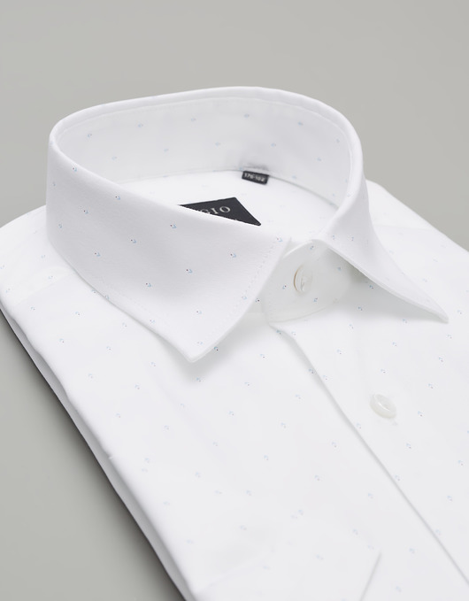 koszule męskie Koszula męska 00305 krótki rękaw biały classic fit 176/182 41