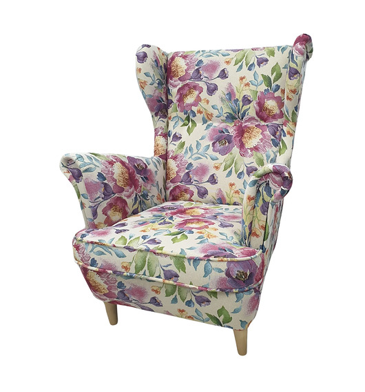 fotele Fotel uszak Flower White do salonu sypialni